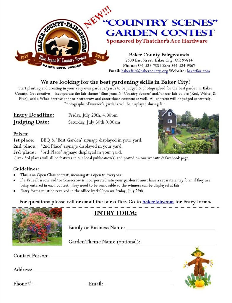 Garden Contest Flyer